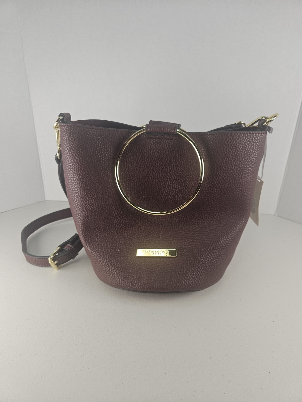 Katie Loxton SUKI BUCKET BAG - burgundy - 20x18 Like New